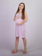 Рожева нічна сорочка з застібкою на гудзики для вагітних | 6780659 | фото 2
