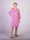 Рожевий халат для вагітних з утяжкою під грудьми | 6780696