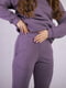 Теплий фіолетовий костюм: худі і джогери | 6780866 | фото 3
