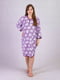 Фіолетова нічна сорочка з принтом для вагітних | 6780867 | фото 2