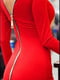 Червона сукня-футляр з довгим рукавом | 6780930 | фото 2