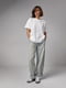 Белая однотонная футболка с вышивкой Ami Paris | 6781100 | фото 3