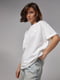 Біла однотонна футболка з вишивкою Ami Paris | 6781100 | фото 5