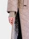 Пальто-кокон кавового кольору з капюшоном | 6781343 | фото 3