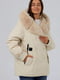 Зимова куртка з хутром молочного кольору | 6781722 | фото 2
