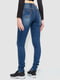 Синие джинсы скинни с карманами | 6759260 | фото 4