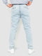 Голубые прямые джинсы с карманами | 6759277 | фото 4