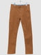 Прямі коричневі штани середньої посадки | 6781825