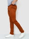 Прямые коричневые брюки средней посадки | 6781834 | фото 3