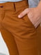 Прямые светло-коричневые брюки средней посадки | 6781835 | фото 5
