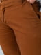 Прямі коричневі штани середньої посадки | 6781839 | фото 5
