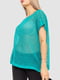 Ажурная оверсайз блуза изумрудного цвета | 6781913 | фото 3