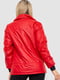 Стеганая красная куртка с трикотажными манжетами | 6781929 | фото 4
