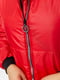 Стеганая красная куртка с трикотажными манжетами | 6781929 | фото 5