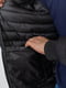 Стьобана чорна куртка з трикотажними манжетами | 6781940 | фото 7