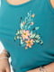 Хлопковая пижама с цветочным принтом: майка и шорты | 6781960 | фото 5