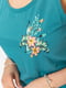 Бавовняна піжама з квітковим принтом: майка та шорти | 6781961 | фото 5
