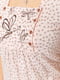 Светло-персиковая принтованая пижама: туникаи и брюки | 6781966 | фото 5