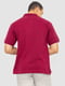 Хлопковая бордовая футболка-поло с разрезами по бокам | 6781972 | фото 4