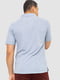 Бавовняна сіра футболка-поло з розрізами по бокам | 6781974 | фото 4