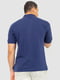 Бавовняна темно-синя футболка-поло з розрізами по бокам | 6781975 | фото 4