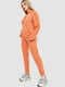 Трикотажний темно-персиковий костюм: худі з малюнком та джогери | 6782035 | фото 3