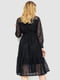 Чорна ажурна сукня А-силуету, прикрашена оборками | 6782063 | фото 4