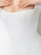 Белое облегающее мини-платье в рубчик | 6782065 | фото 5