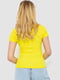 Жовта футболка в рубчик з кнопками | 6782096 | фото 4