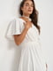 Платье-миди белое с рукавом-бабочка | 6506269 | фото 3