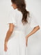 Платье-миди белое с рукавом-бабочка | 6506269 | фото 5