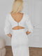 Біла сукня-футляр з ефектним розрізом | 6782135 | фото 5