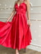 Вечірня червона сукня з довгою спідницею у складку | 6782136 | фото 2