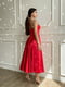 Вечірня червона сукня з довгою спідницею у складку | 6782136 | фото 4