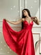 Вечірня червона сукня з довгою спідницею у складку | 6782136 | фото 5
