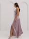 Ошатна сукня лілового кольору з розрізом | 6782147 | фото 6