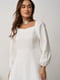Ошатна біла сукня А-силуету довжини міді | 6782148 | фото 3