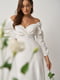 Сукня А-силуету ніжно-білого кольору з розрізом | 6782149 | фото 5