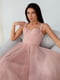 Розовое вечернее платье с корсетом и пышною юбкойй | 6782150 | фото 2