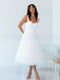 Белое вечернее платье с корсетом и пышною юбкойй | 6782152 | фото 2