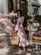 Шовкова рожева сукня А-силуету зі спідницею у складку | 6782157 | фото 3