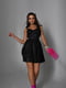 Блестящее черное платье А-силуэта с пышной юбкой | 6782162 | фото 2