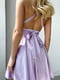 Шелковое мини-платье лавандового цвета с расклешенной юбкой | 6782166 | фото 4