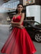 Вечернее красное платье с расклешенной юбкой в складку | 6782167
