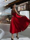 Вечірня червона сукня з розкльошеною спідницею у складку | 6782167 | фото 2