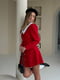 Сукня міні червоного кольору з поясом | 6782200 | фото 6