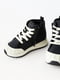 Чорно-білі текстильні кросівки | 6782604 | фото 5