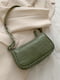 Зелена сумка-багет на ремінці-ланцюжку | 6783164 | фото 4
