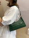 Зелена сумка-багет на короткому ремінці | 6783181 | фото 3