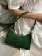 Зелена сумка-багет на короткому ремінці | 6783181 | фото 4